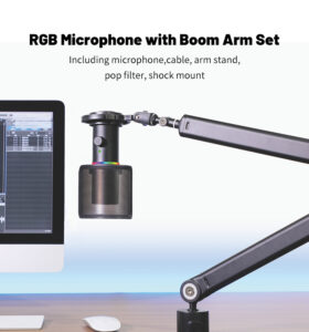 RGB Microphone with Boom Arm Set -YR90